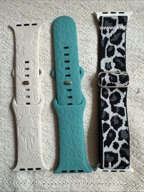 Disney & Leopard Apple Adjustable Watch Bands 45mm 44mm Bundle of 3 Watch Bands
